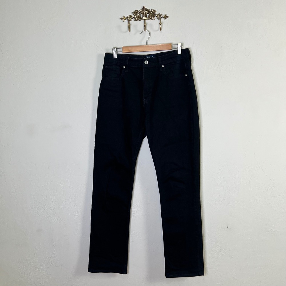 Gap Jeans 90s Straight Women Size 10/30 Black High Rise Denim Casual Classic